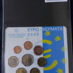 Grecia 2002 - Set complet de euro bancar de la 1 cent la 2 euro