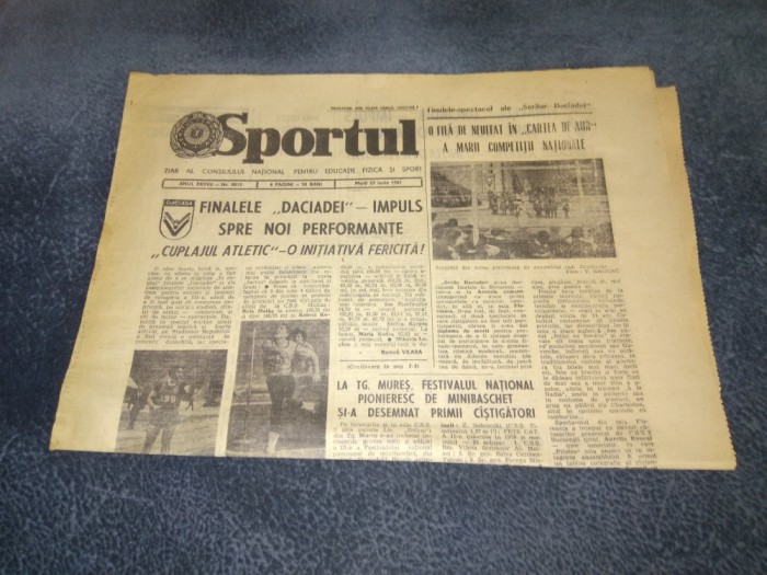 ZIARUL SPORTUL 23 IUNIE 1981