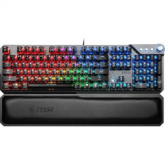 Tastatura Mecanica Gaming MSI Vigor GK71, iluminare RGB, Sonic Red Swich, US Layout (Negru)