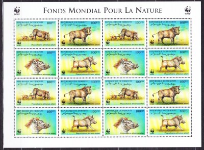 DB WWF Fauna Djibouti Facocer MS MNH foto