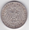 Germania 3 Mark Marci 1909 German States Kingdom of Bavaria Otto, Europa, Argint
