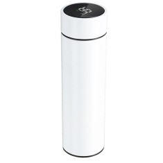 Sticla termos LED cu indicator de temperatura, inox, 500 ml, alb foto
