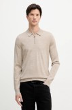 Joop! pulover de l&acirc;nă culoarea bej, light, 30047106