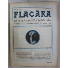 FLACARA , REVISTA LITERARA , ARTISTICA , SOCIALA , ANUL VII , NR. 44 , 3 NOIEMBRIE , 1922