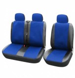 2+1 Universal Huse Scaune pentru Microbuze Negru Albastru Piele Textile