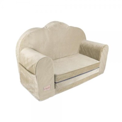 Canapea extensibila Klups catifea beige V110 GreatGoods Plaything foto