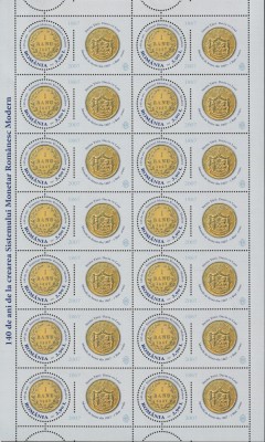 Romania 2007 - #1782B Sistemul Monetar Romanesc Modern 140 Ani 1v MNH foto