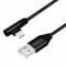 Cablu USB 2.0 A mufa tata - USB Type C mufa tata in unghi 0.3m LOGILINK CU0137