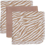 Set museline din bumbac Blush &amp; Blossom, 30 x 30 cm, Zebra, 3 bucati, Tryco