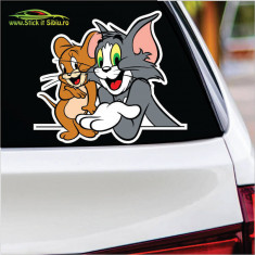 TOM & JERRY – BEST FRIENDS -MODEL 1-STICKERE AUTO-MOTO - 20 cm. x 17 cm.