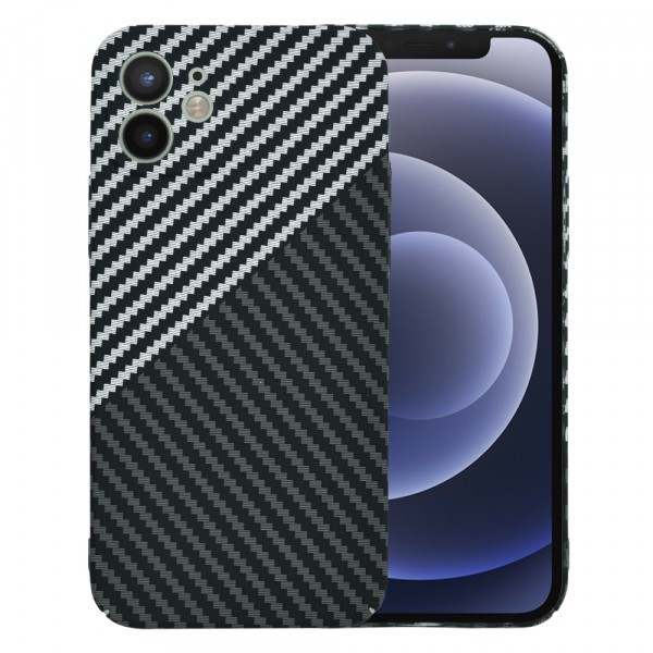 Husa pentru Apple iPhone 12, Techsuit, Carbonite FiberShell, Gri