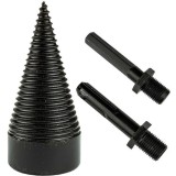Cumpara ieftin Con despicator lemn pentru bormasina, cu 2 adaptoare, SDS PLUS, 42 mm, Richmann Exclusive