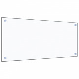 Panou antistropi bucătărie transparent 90x40 cm sticlă securiz.