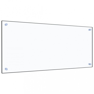 vidaXL Panou antistropi bucătărie transparent 90x40 cm sticlă securiz. foto