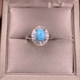 Cumpara ieftin Inel din Argint 925 Ballerina cu Piatra Larimar E i Zirconiu Baguette , Colectia Ocean Breeze