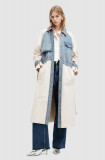 AllSaints trenci din bumbac DAYLY TRENCH culoarea bej, de tranzitie, WO508Z