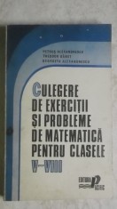 Petrus Alexandrescu, s.a. - Culegere de exercitii si probleme de matematica ...
