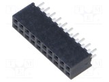 Conector SAMTEC şiruri pini mamă 20 pini 2mm gold flash THT soclu