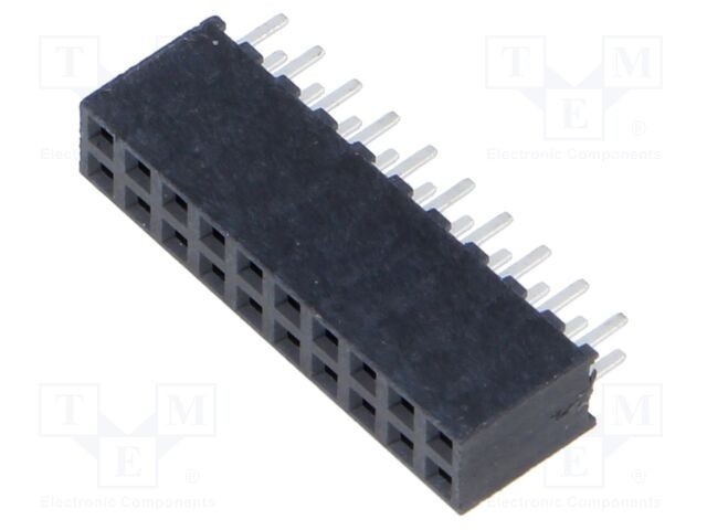 Conector SAMTEC şiruri pini mamă 20 pini 2mm gold flash THT soclu