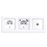 Set prize Nova Leziter 3 &icirc;n 1: &icirc;mpamantare, USB-A/USB-C si TV, alb