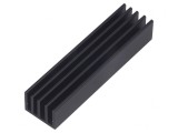 Radiator Extrudat cu Aripioare Negru 75x19x14mm