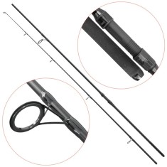 Lanseta fibra de carbon Baracuda Black Stone 3,60 m A: 3,0 lbs.