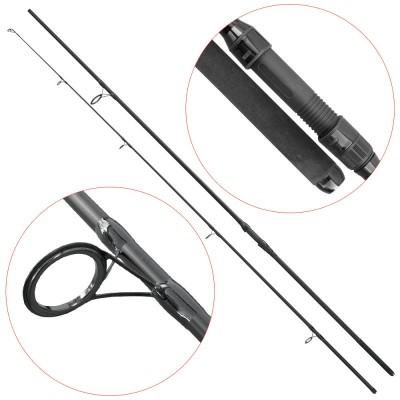 Lanseta fibra de carbon Baracuda Black Stone 3,60 m A: 3,0 lbs. foto