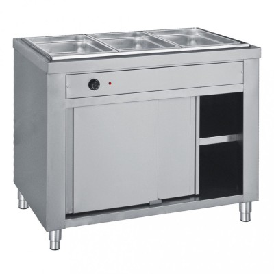 Bain marie, masa calda mentinere, 3 tavi GN 1/1 foto