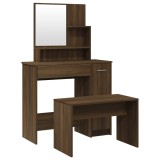 Set masuta de toaleta, stejar maro, 86,5x35x136 cm