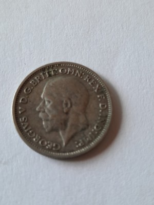 ANGLIA 6 PENCE 1936 ARGINT foto