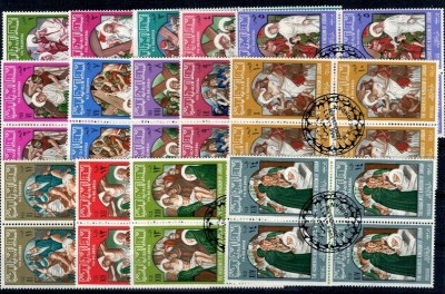 Jordan 1966 - Patimile lui Isus Hristos, serie bloc de 4 stampil foto