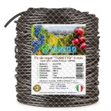 Fir de legat din plastic PVC, TUBETTO, 4 mm, 160 metri, 1 kg, maro, foarte elastic, NRP006
