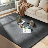SONGMICS Covor decorativ antiderapant, lavabil la masina, 160&times;230 cm, gri carbune Household NewTrend