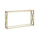 Cumpara ieftin Consolă sticla Kantoo, Auriu, 120x25x75 cm