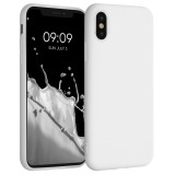 Husa pentru Apple iPhone X / iPhone XS, Silicon, Alb, 42492.02, kwmobile, Carcasa