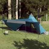 vidaXL Cort de familie Tipi pentru 8 persoane, albastru, impermeabil