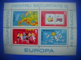 HOPCT LOT NR 363 CONFERINTA SECURITATE EUROPA 1975-COLITA-MNH-HARTIE GALBENA !!!