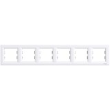 Rama Ornament 6 posturi Schneider Asfora alb EPH5800621