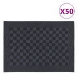 VidaXL Prosoape de bucătărie 50 buc. negru și gri 50x70 cm bumbac