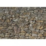 Fototapet Komar Stone Wall 368x254 cm, Maro, Aspect Piatră, Tapet Mural Decorativ, 8 Piese, Inclusiv Adeziv