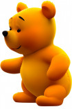 Sticker decorativ, Ursul Winnie the Pooh, Galben, 85 cm, 1228STK