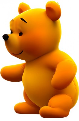Sticker decorativ, Ursul Pooh, Galben, 85 cm, 12278TK foto