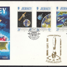 Jersey 1991 - FDC SPECIAL AUR - EUROPA SPATIALA - Tiraj 60 ex. numerotate