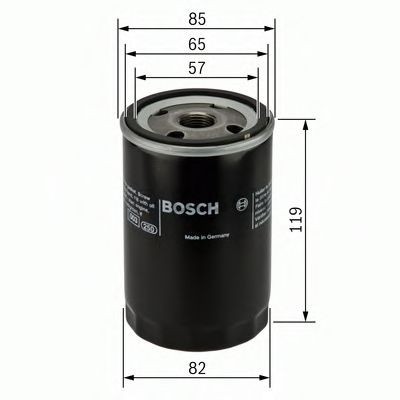 Filtru ulei TOYOTA HILUX II pick-up (LN8, RN5, LN6, YN6, YN5, LN5, RN6) (1983 - 2005) BOSCH 0 986 452 000 foto