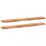 Cumpara ieftin Rafturi suspendate 2 buc. 140x20x4cm lemn masiv acacia netratat