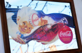 Reclama veche Coca Cola pe Oglinda - serigrafie