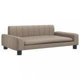 Cumpara ieftin Pat de caini, cappuccino, 90x53x30 cm, piele ecologica