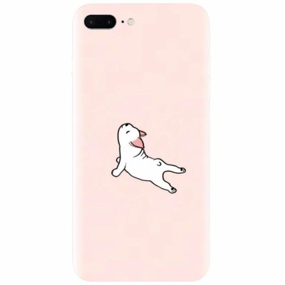 Husa silicon pentru Apple Iphone 7 Plus, Cute Dog Streching foto