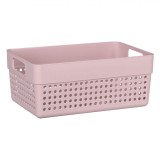 Coș Depozitare Plastic, Model Perforat, Capacitate 3.5L, Roz, Oem