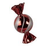 Cumpara ieftin Set 6 ornamente brad Craciun sticla rosie argintie 7x13 cm
